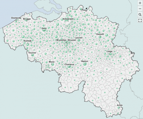 Digitale atlas van België (Kaart)