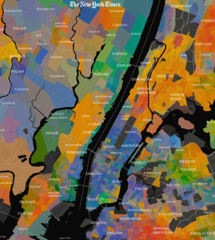 Diversiteitskaart van New York